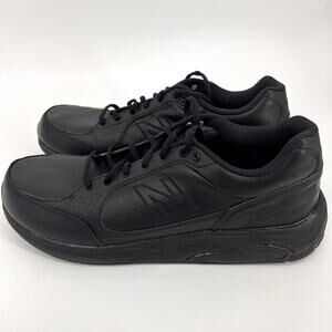 New Balance Mens 928 Walking Shoes Black Leather Preowned U.S. Size 13